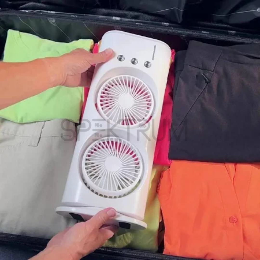 Ventilador doble humidificador