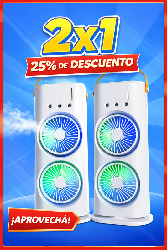 Ventilador doble humidificador