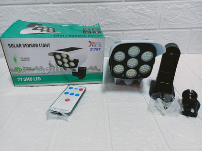 Foco Solar Tipo Cámara – Seguridad Visible, Energía Inteligente